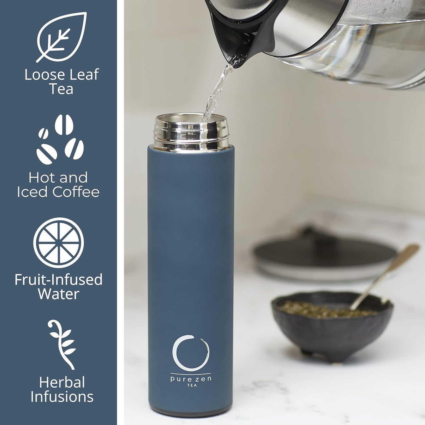 15oz Leakproof Stainless Steel Thermos with Infuser